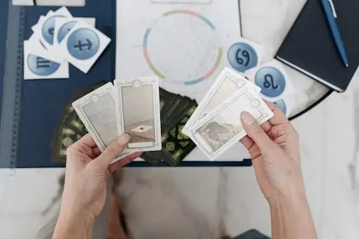 Woman Holding Tarot Cards